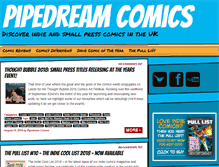 Tablet Screenshot of pipedreamcomics.co.uk